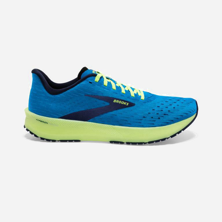 Brooks Men's Hyperion Tempo Road Running Shoes Singapore - Blue/Nightlife/Peacoat/Green Yellow (5390